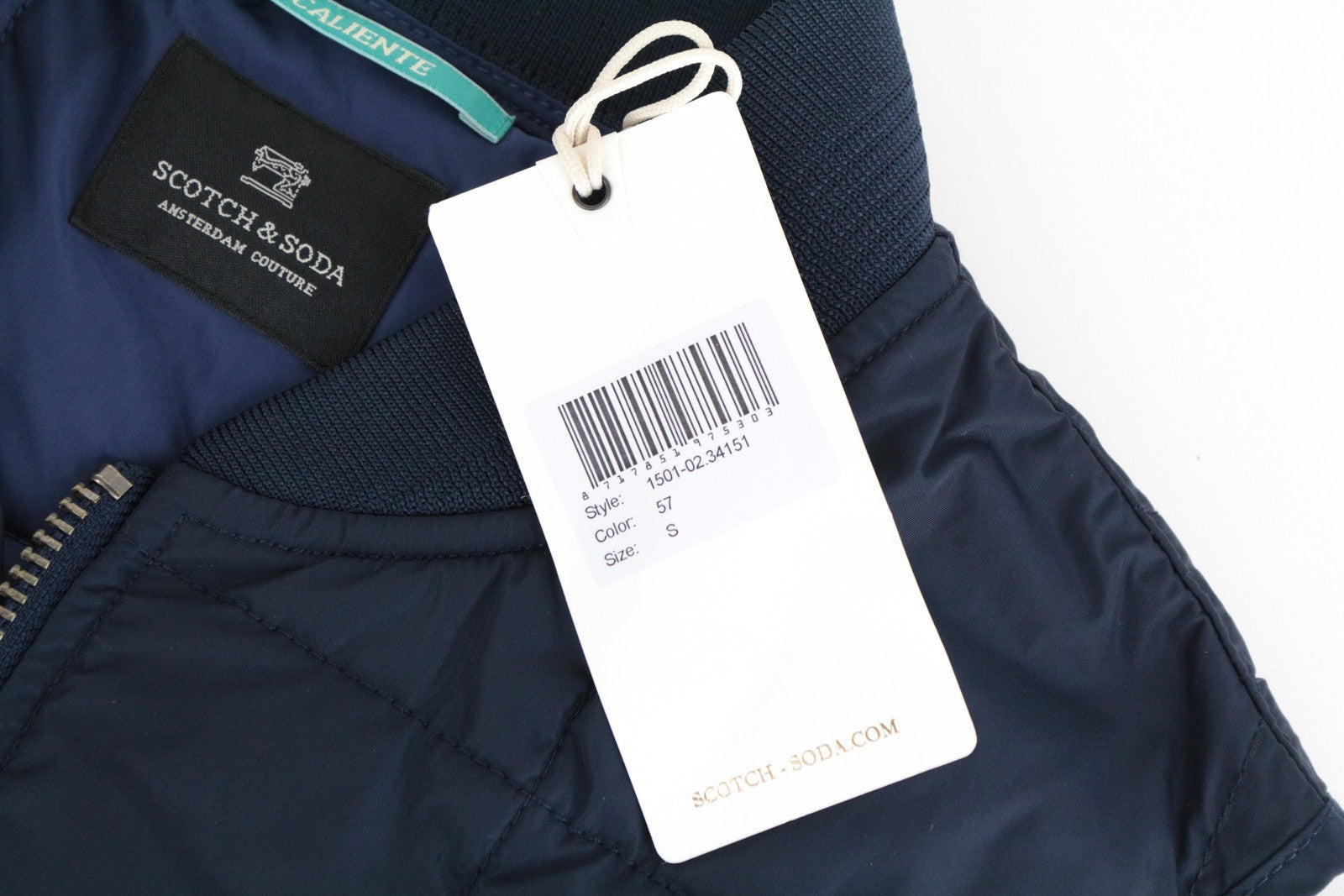 SCOTCH & SODA Ams Couture Men Jacket S Blue Gilet Lined Padded Sleeveless