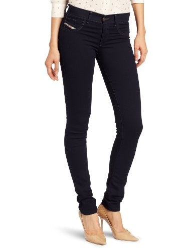 DIESEL Livier R608A Women Jeans W25 Super Slim Fit Black Cotton Stretch Denim