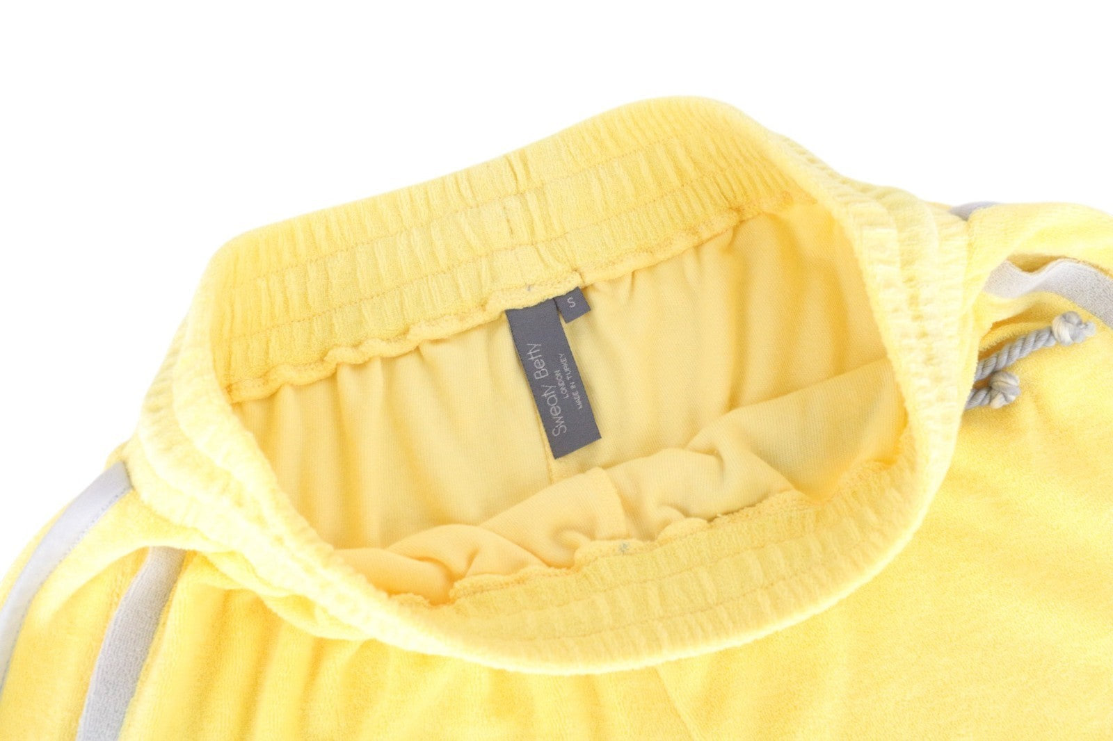 SWEATY BETTY Women Sport Shorts S Yellow Cotton Blend Pull On Activewear Leisure
