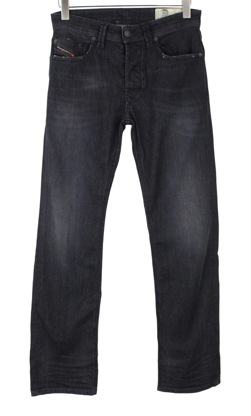 DIESEL Larkee 082AS Men Jeans W29/L34 Dark Grey Faded Stretch Regular Straight