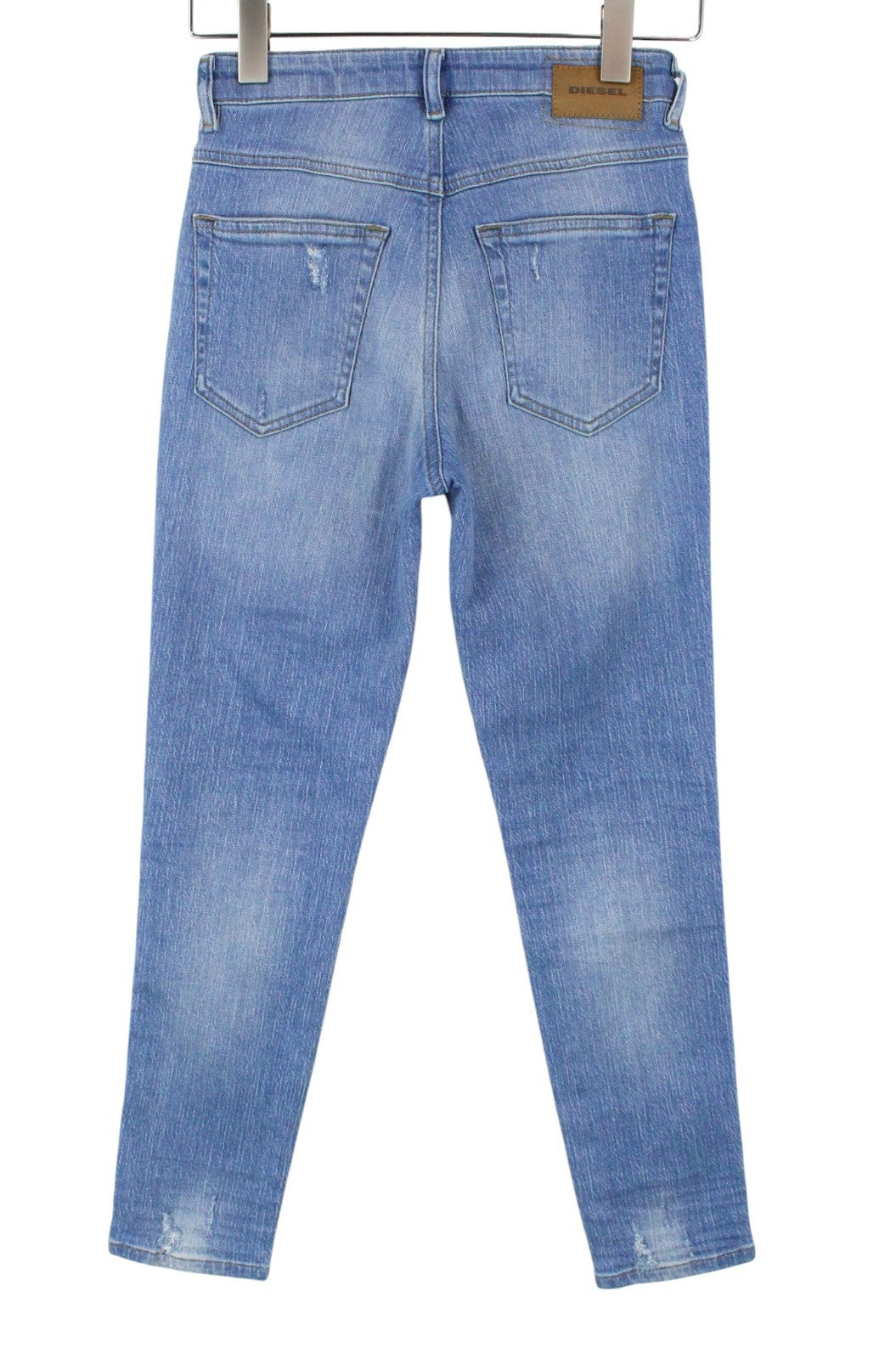 DIESEL Babhila-High 081AF Women Jeans W25/L32 Light Blue Distress Slim Skinny