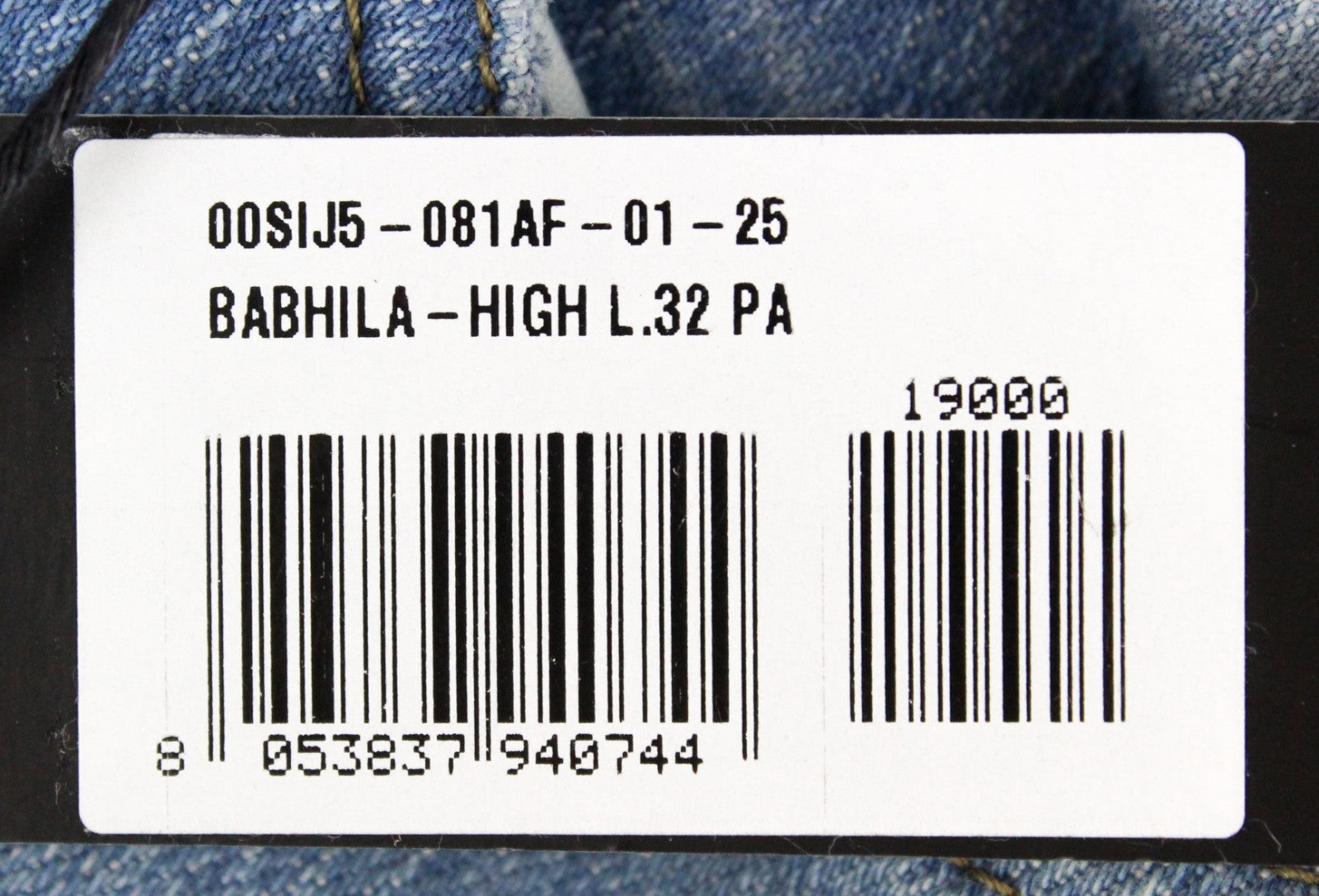 DIESEL Babhila-High 081AF Women Jeans W25/L32 Light Blue Distress Slim Skinny