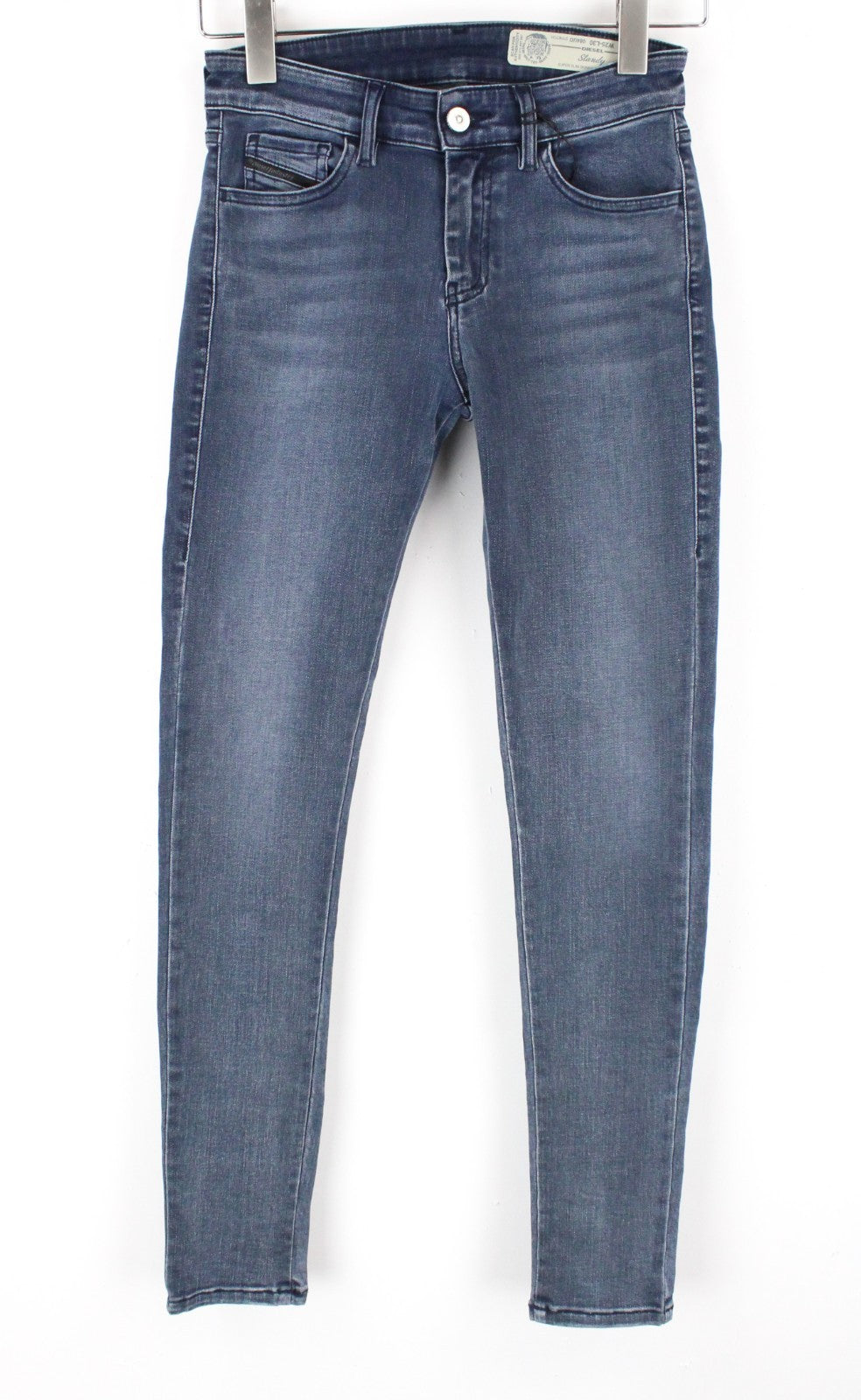 DIESEL Slandy 084UD Women Jeans W25/L30 Grey Stretch Super Slim Skinny Fitted