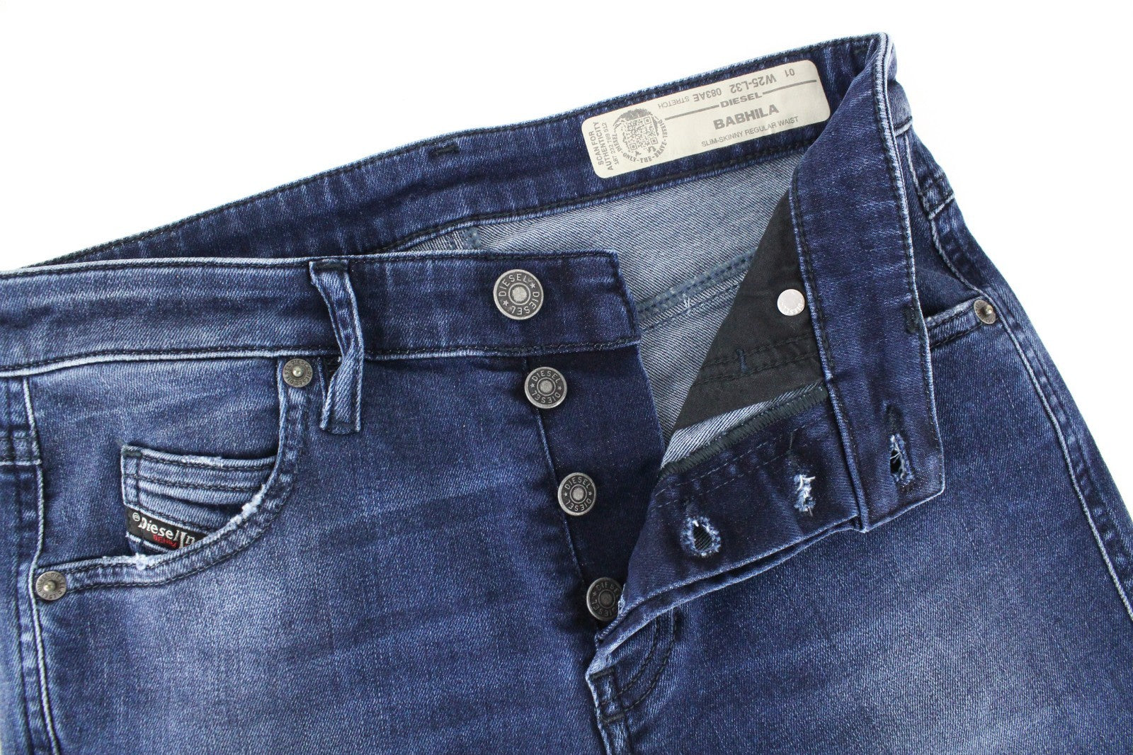 DIESEL Babhila 083AE Women Jeans W25/L32 Dark Blue Stretch Slim Skinny Fit*