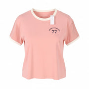 AMERICAN EAGLE OUTFITTERS Women T-Shirt XS Pink Tricot Cotton Crew Short Sleeved