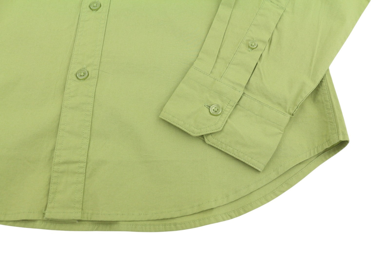 LEVI'S Battery Men Shirt M Green Slim Fit Spread Collar Button-Up