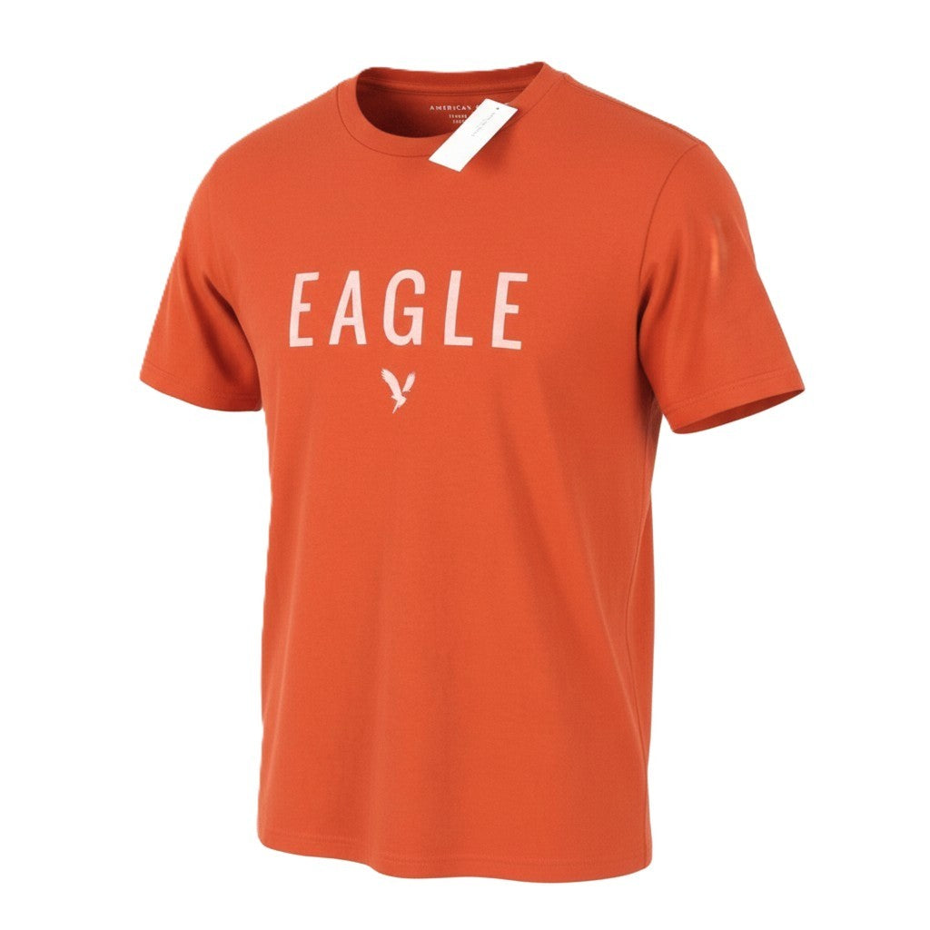 AMERICAN EAGLE OUTFITTERS Men T-Shirt S Orange Super Soft Standard Short Sleeve