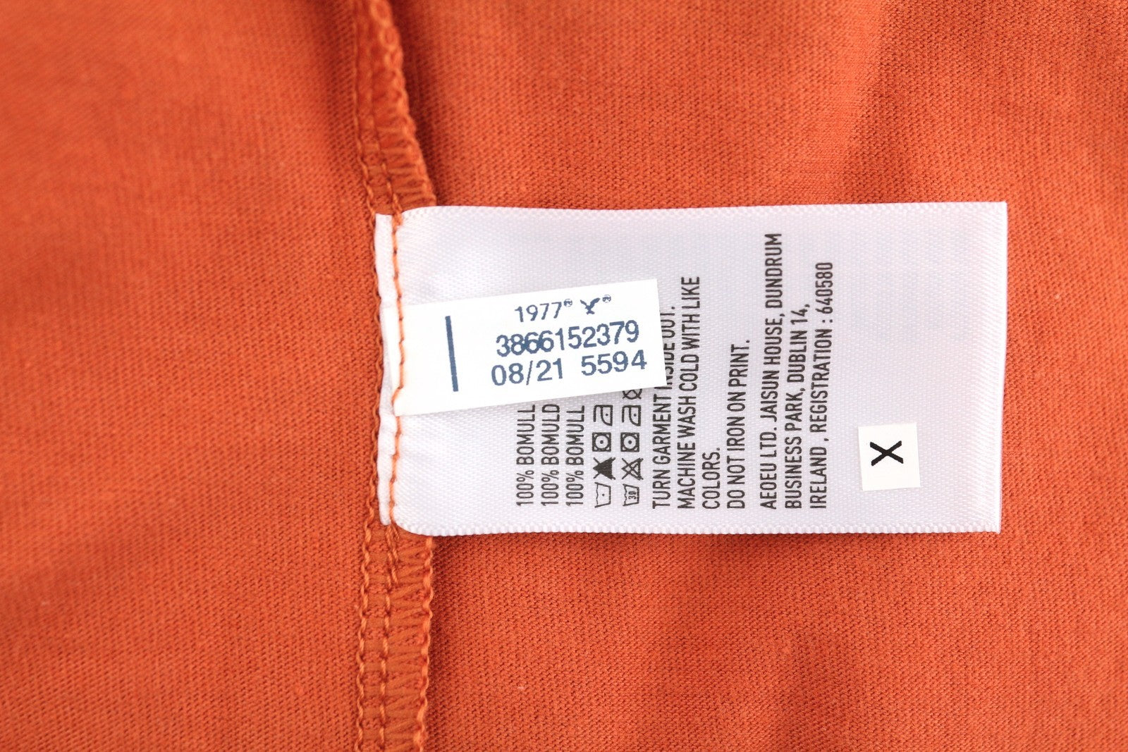 AMERICAN EAGLE OUTFITTERS Men T-Shirt S Orange Super Soft Standard Short Sleeve