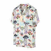 SCOTCH & SODA Men Shirt M Multicolored Luna Sun Print Viscose Button-Up