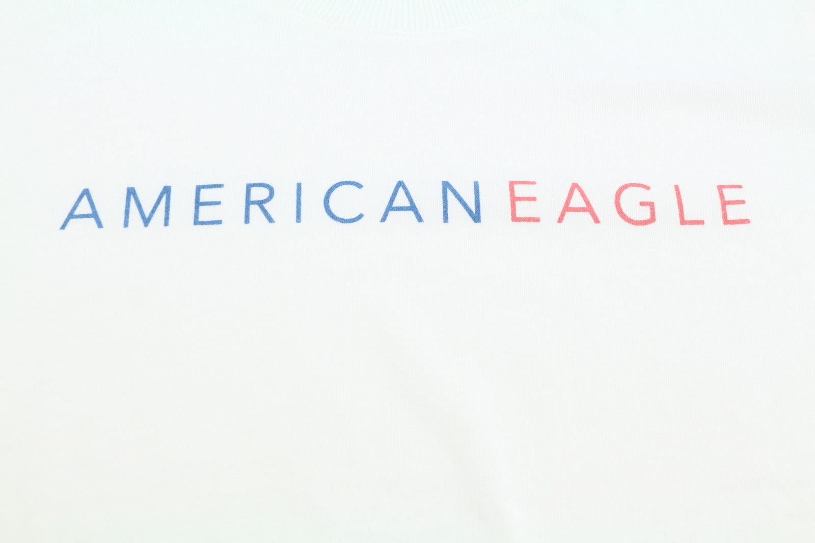 AMERICAN EAGLE OUTFITTERS Women T-Shirt XS White Tricot Cotton Short Sleeved