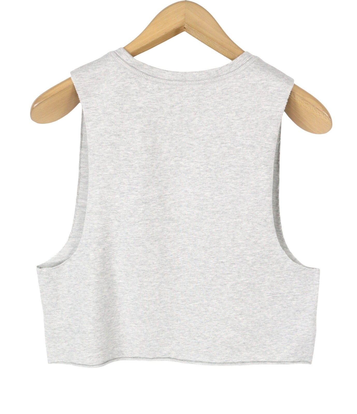 OFFLINE BY AERIE Women T-Shirt XS Grey Melange Zebra Print Sleeveless