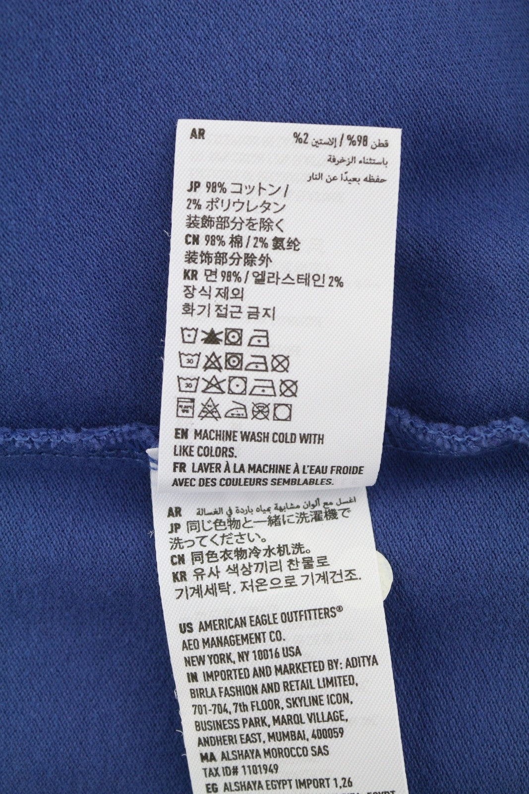 AMERICAN EAGLE OUTFITTERS Women T-Shirt M Blue Polo Half Button Short Sleeve