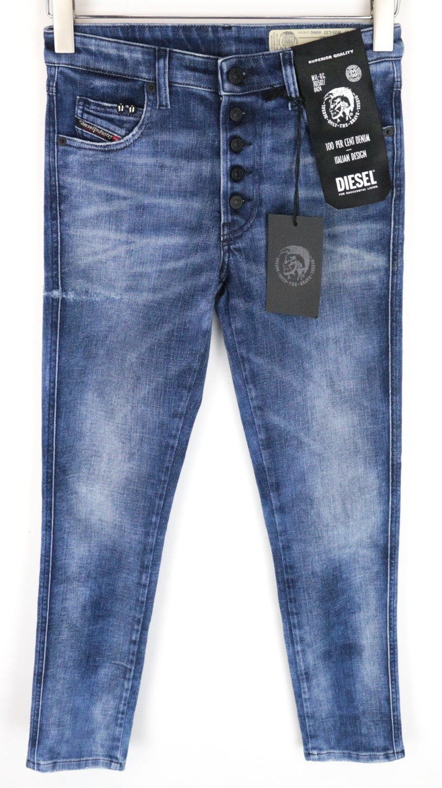 DIESEL Babhila-B 0096Q Women Jeans W25/L32 Slim Skinny Fit Cotton Stretch Blue
