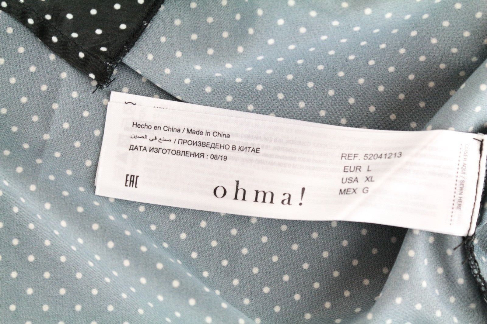 OHMA! Women Top L Black Stretch Sleeveless Dot Patterned Laces Straps Pull On