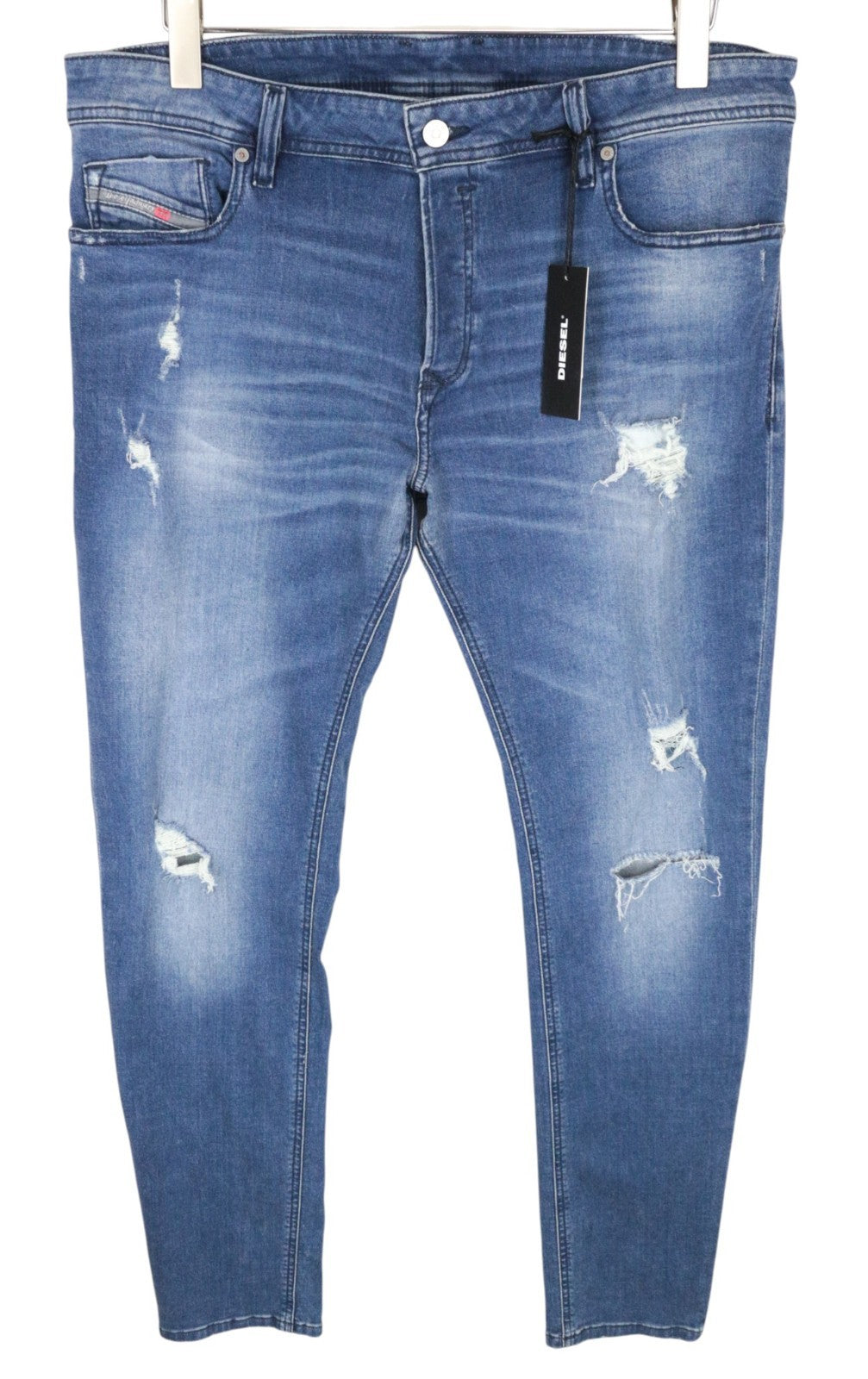 DIESEL Sleenker CN006 Men Jeans W36/L32 Blue Slim Skinny Fit Cotton Stretch