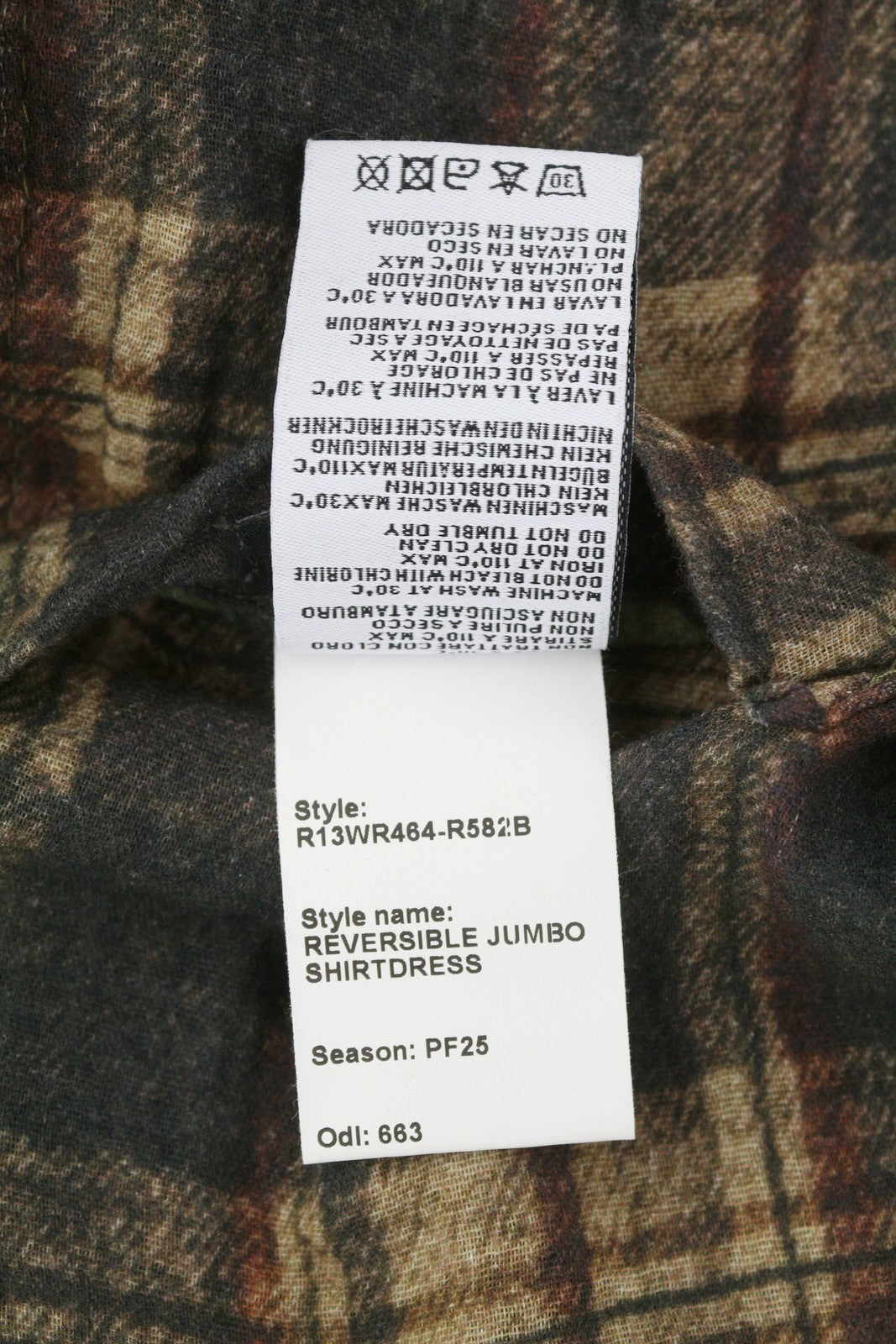 R13 dvipusė jumbo marškinių suknelė moterims M/L dydžio didelė suknelė PF25 RRP899 