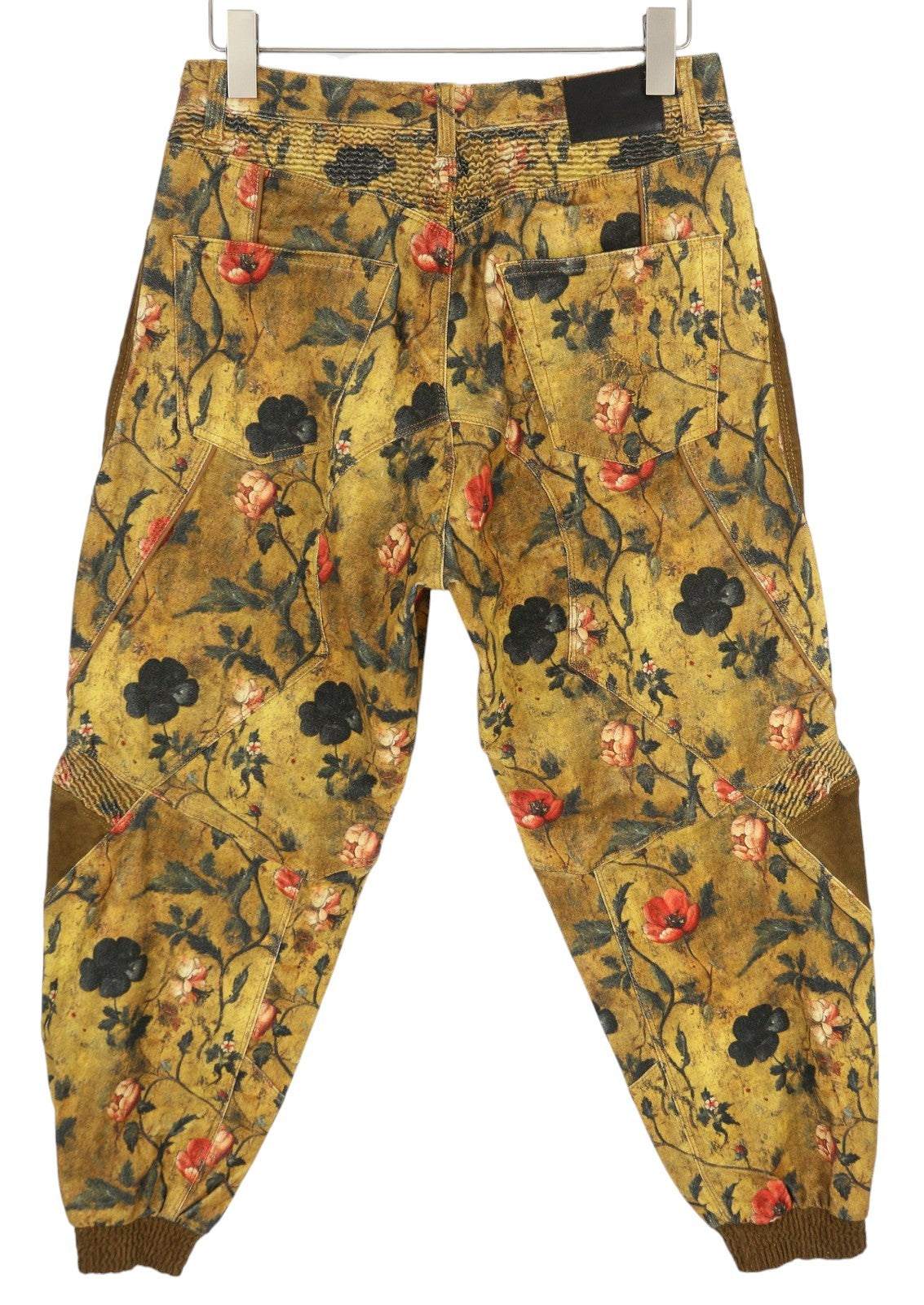 R13 Slouch Motocross Women Trousers 27 Antique Floral Velveteen PF25 RRP1795