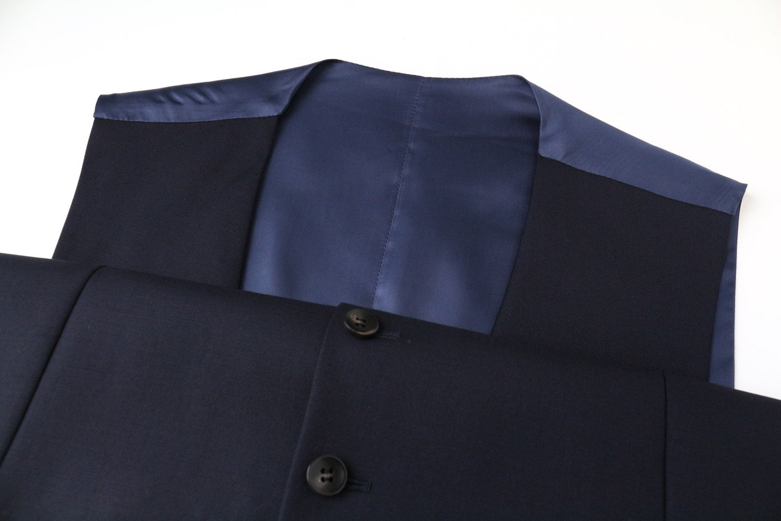 SUITSUPPLY Ferrara vyriška liemenė UK40L tamsiai mėlyna grynos vilnos klasikinė liemenė 