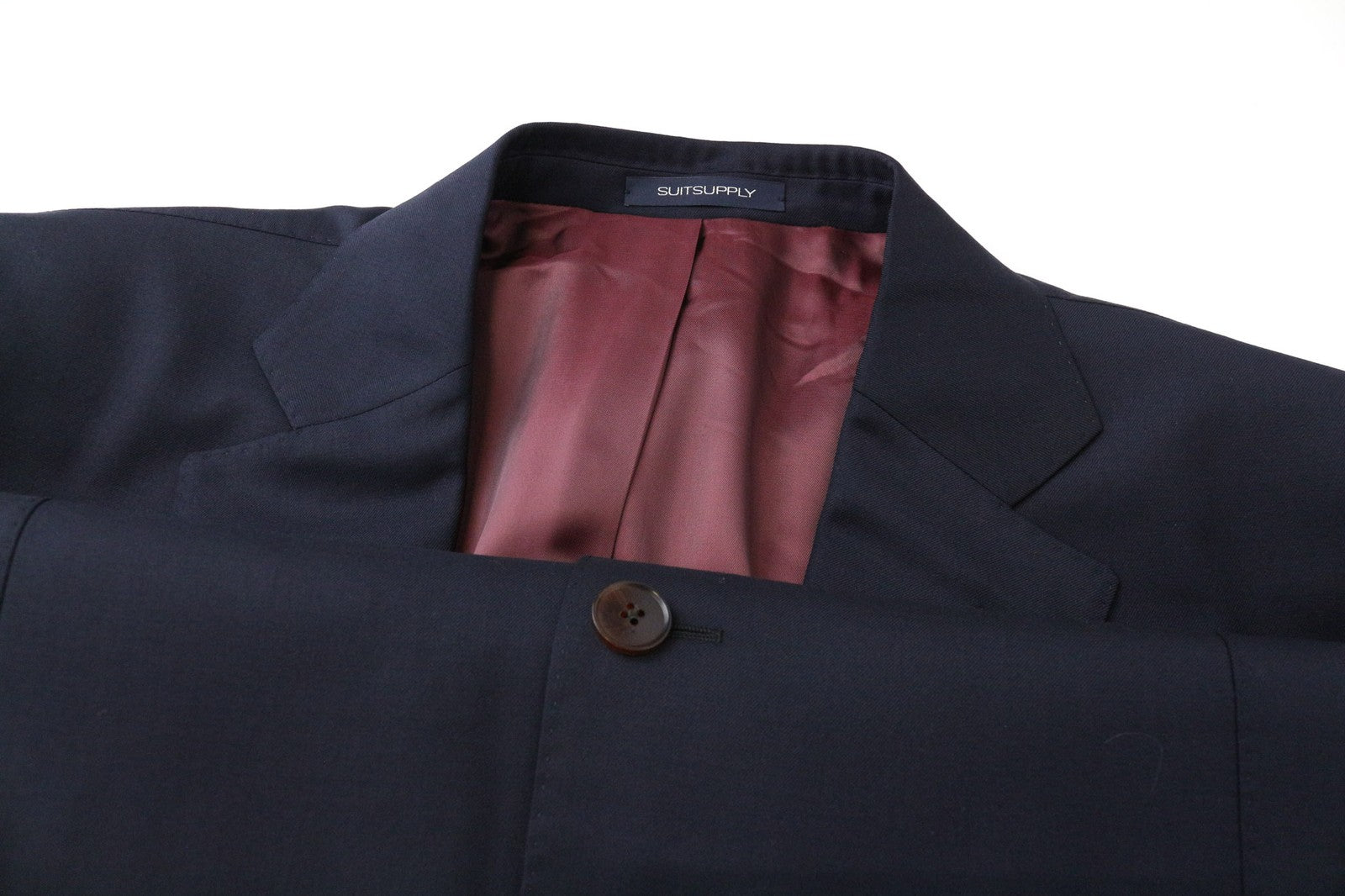 SUITSUPPLY La Spalla vyriškas švarkas UK48S mėlynas, grynos vilnos, klasikinis, vienaeilis 