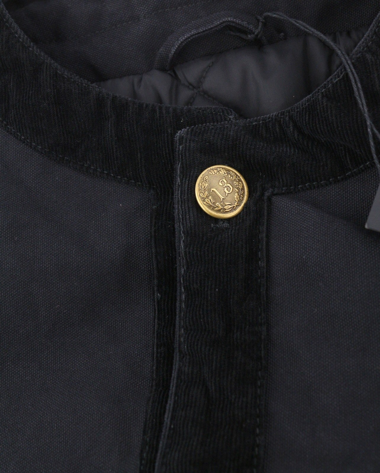 R13 virvelėmis apipjaustyta moteriška striukė „Chore“, M, juodos spalvos, pašiltinta, didelė, RRP1699 