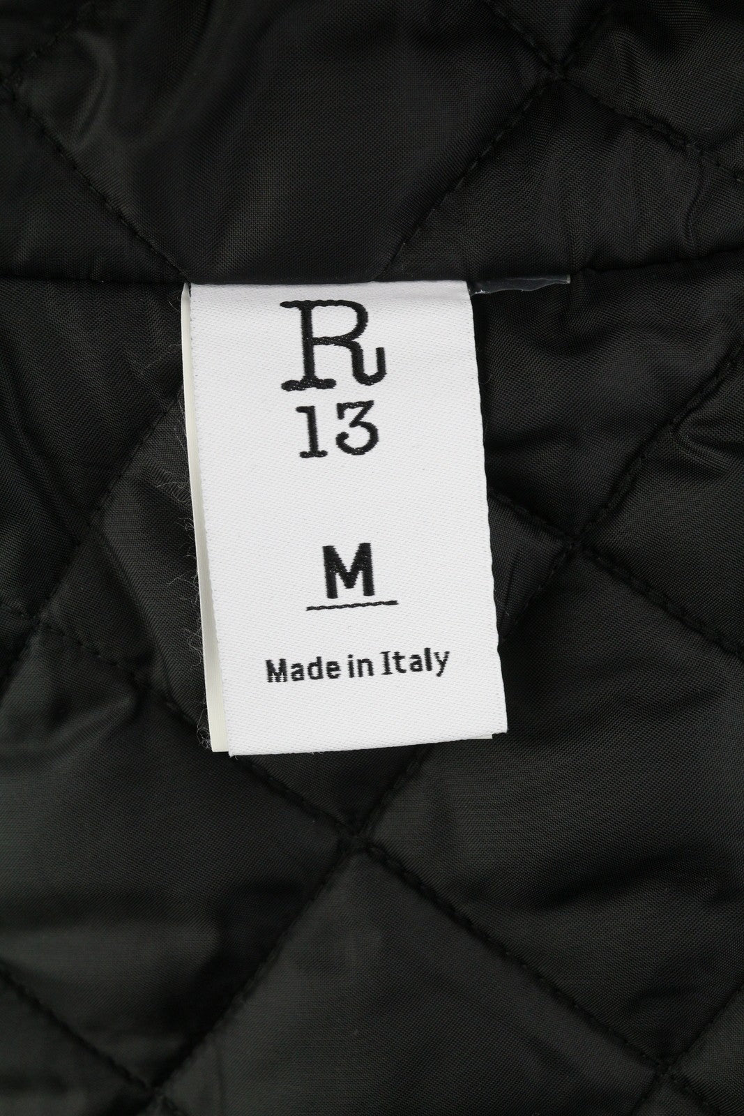 R13 virvelėmis apipjaustyta moteriška striukė „Chore“, M, juodos spalvos, pašiltinta, didelė, RRP1699 