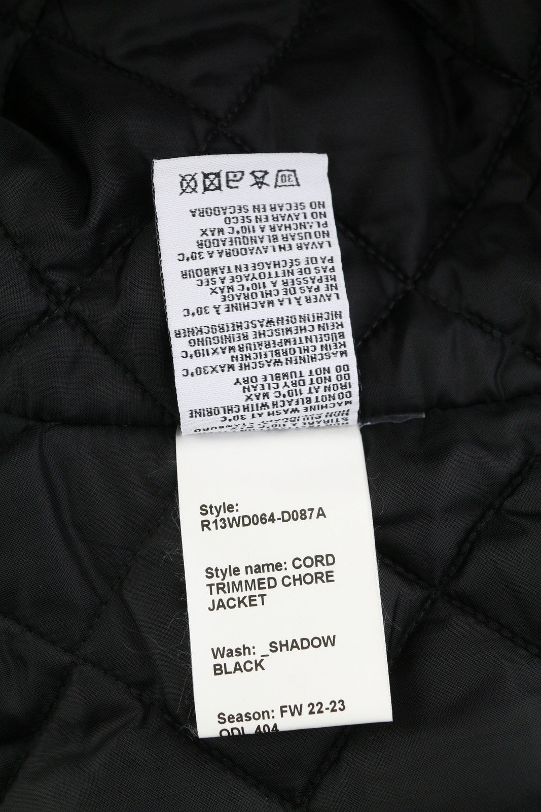 R13 virvelėmis apipjaustyta moteriška striukė „Chore“, M, juodos spalvos, pašiltinta, didelė, RRP1699 