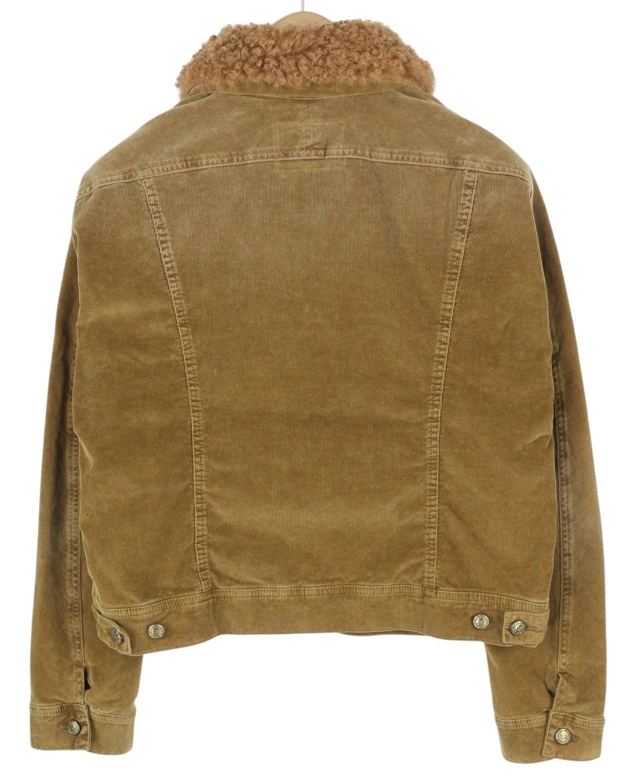 R13 Skinny Trucker moteriška striukė, XL dydžio, aukso rudos spalvos, tamprios virvelės, blukusios, FW25, RRP1199 