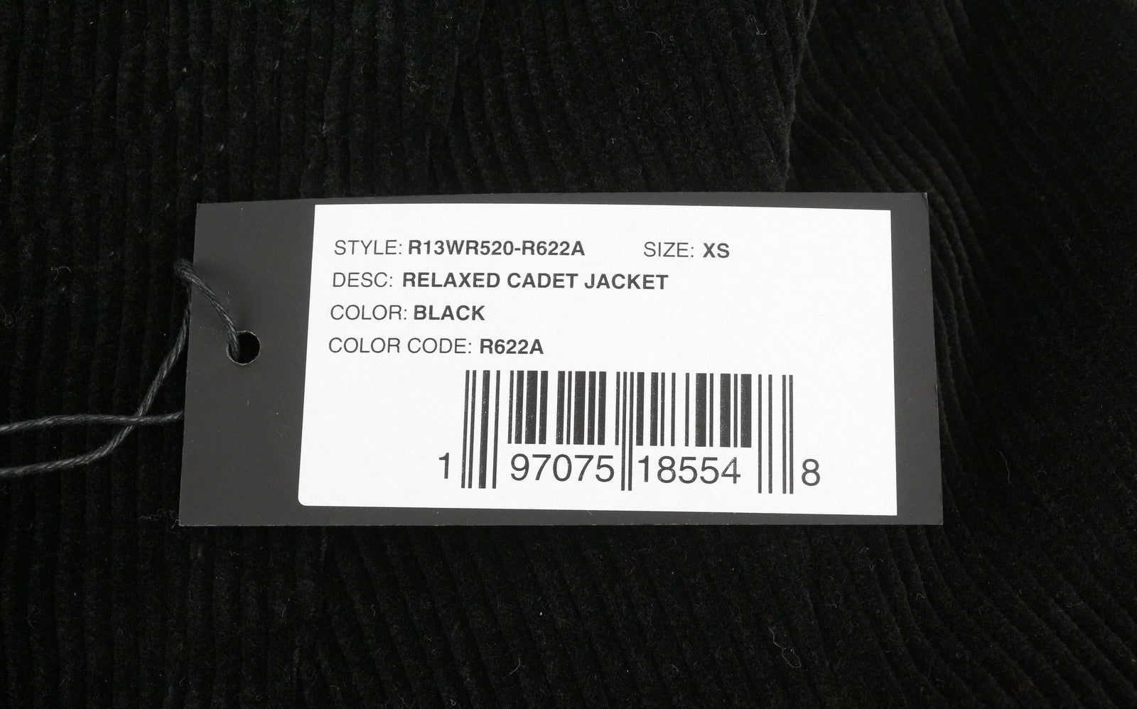 R13 laisvalaikio kadeto moteriška striukė XS, juoda, velveto, dvieilis, pamušalas, FW25 