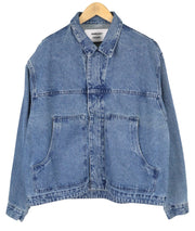 AMBUSH vyriška striukė L, džinso mėlyna, išblukusiomis kišenėmis, laisva, didelė, lengva. 