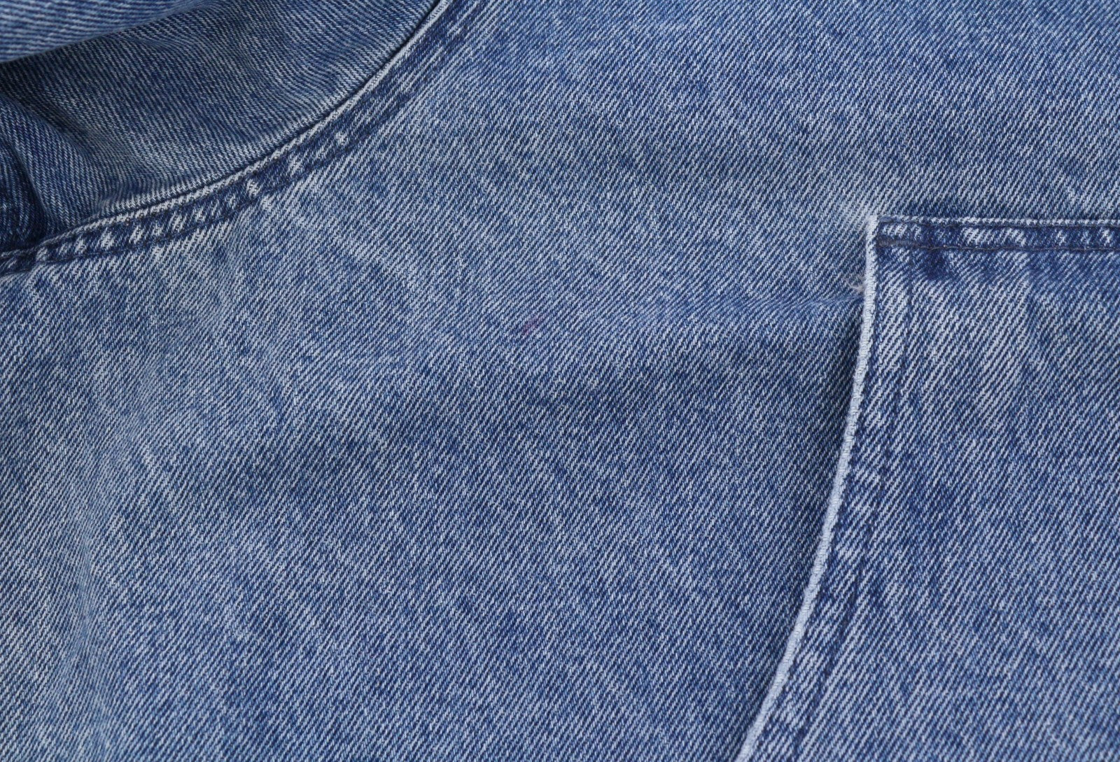 AMBUSH vyriška striukė L, džinso mėlyna, išblukusiomis kišenėmis, laisva, didelė, lengva. 