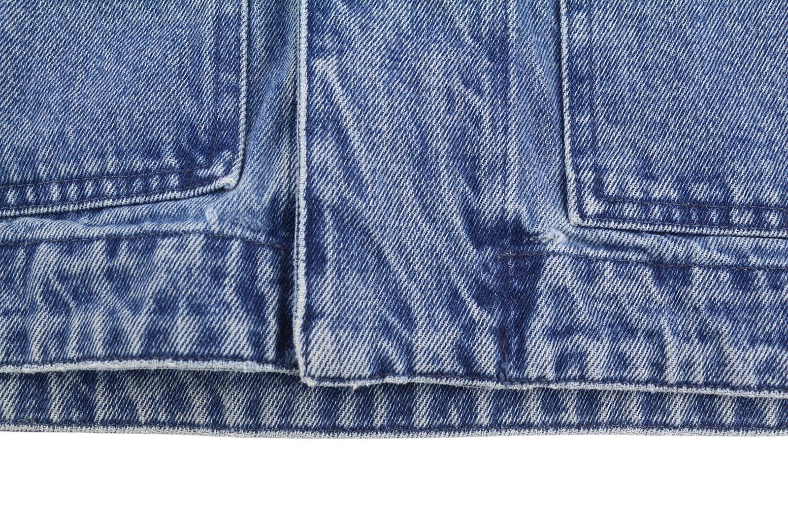 AMBUSH vyriška striukė L, džinso mėlyna, išblukusiomis kišenėmis, laisva, didelė, lengva. 