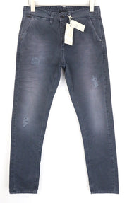 SCOTCH & SODA Warren Men's Trousers W30/L32 Blue Pure Cotton Slim Relaxed Wash