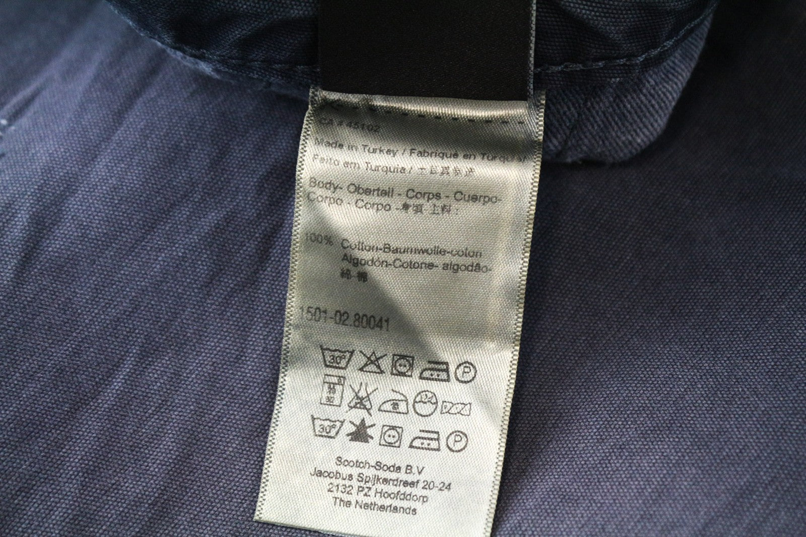 SCOTCH & SODA Warren Men's Trousers W30/L32 Blue Pure Cotton Slim Relaxed Wash