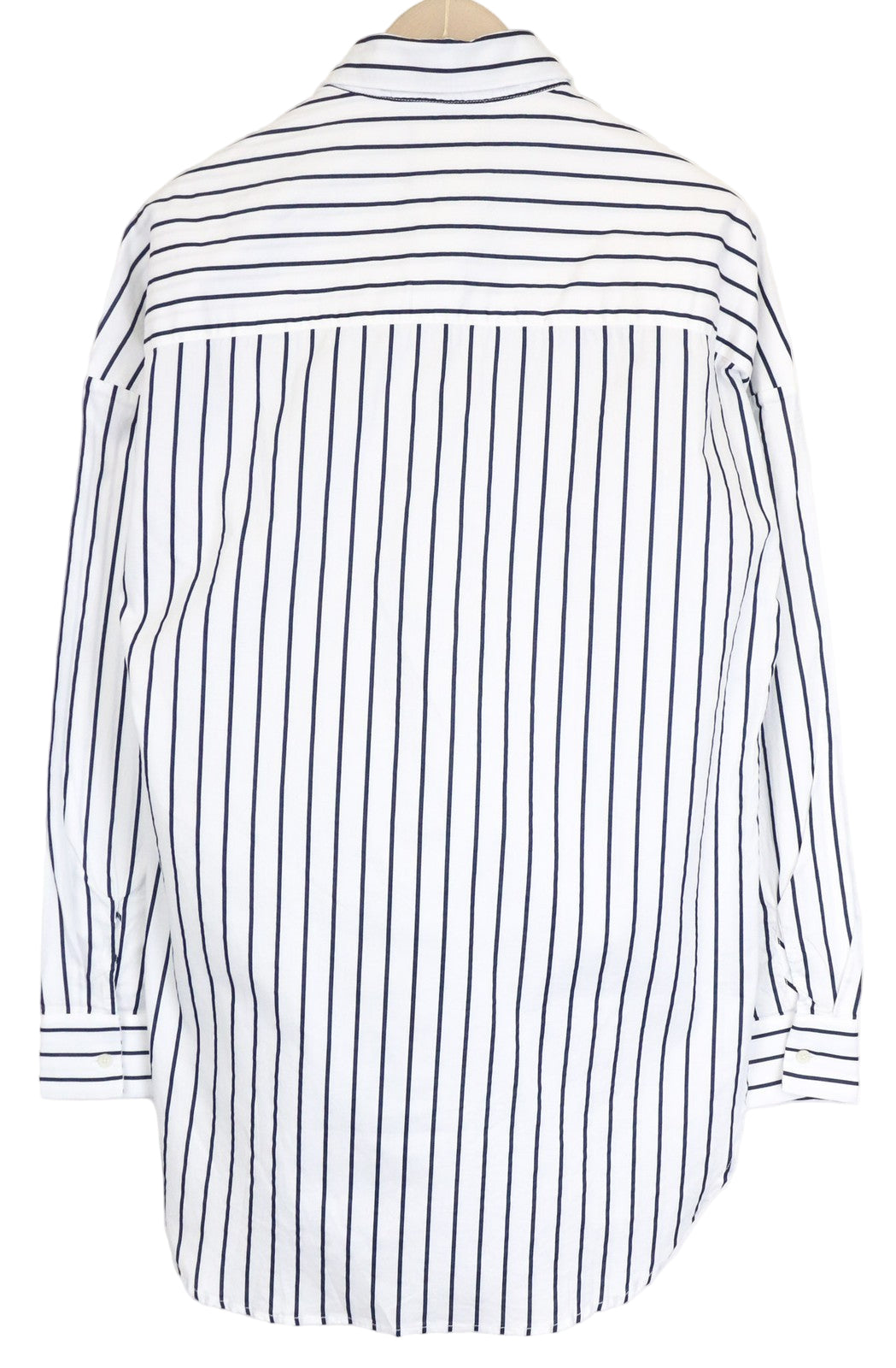 SCOTCH &amp; SODA Ams Couture vyriški marškinėliai M ilgi, balti dryžuoti, grynos medvilnės klasikiniai 