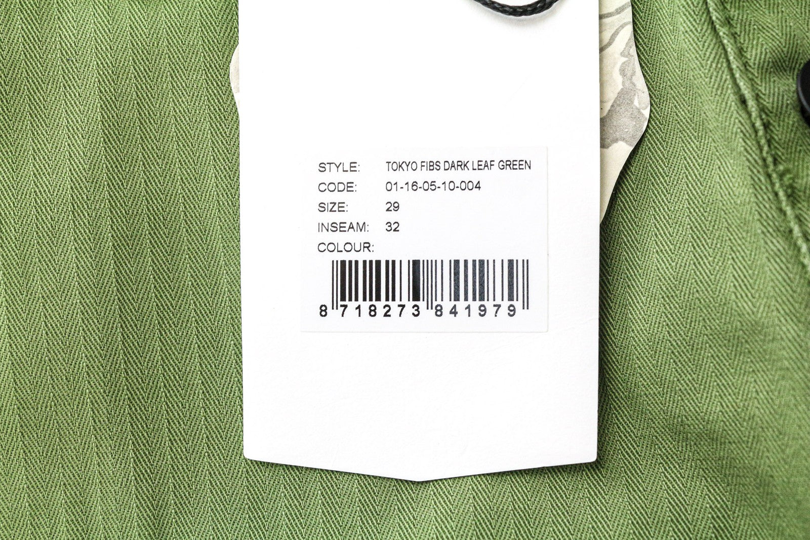 DENHAM Tokyo Men's Trousers W29/L32 Green Cotton Stretch Carrot Drop Fit Pants