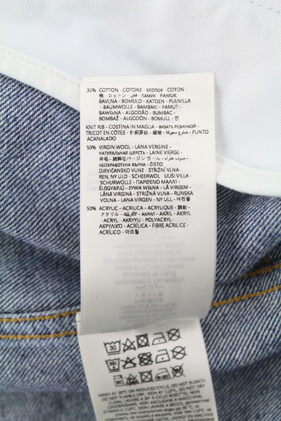 KHRISJOY Aurora Denim Bomber Women Jacket XS/S Blue Faded Oversized RRP1255