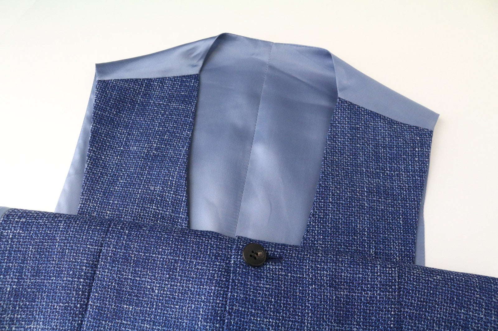 SUITSUPPLY Ferrara vyriška liemenė UK30R mėlyna vilna linas šilkinė plona liemenė 