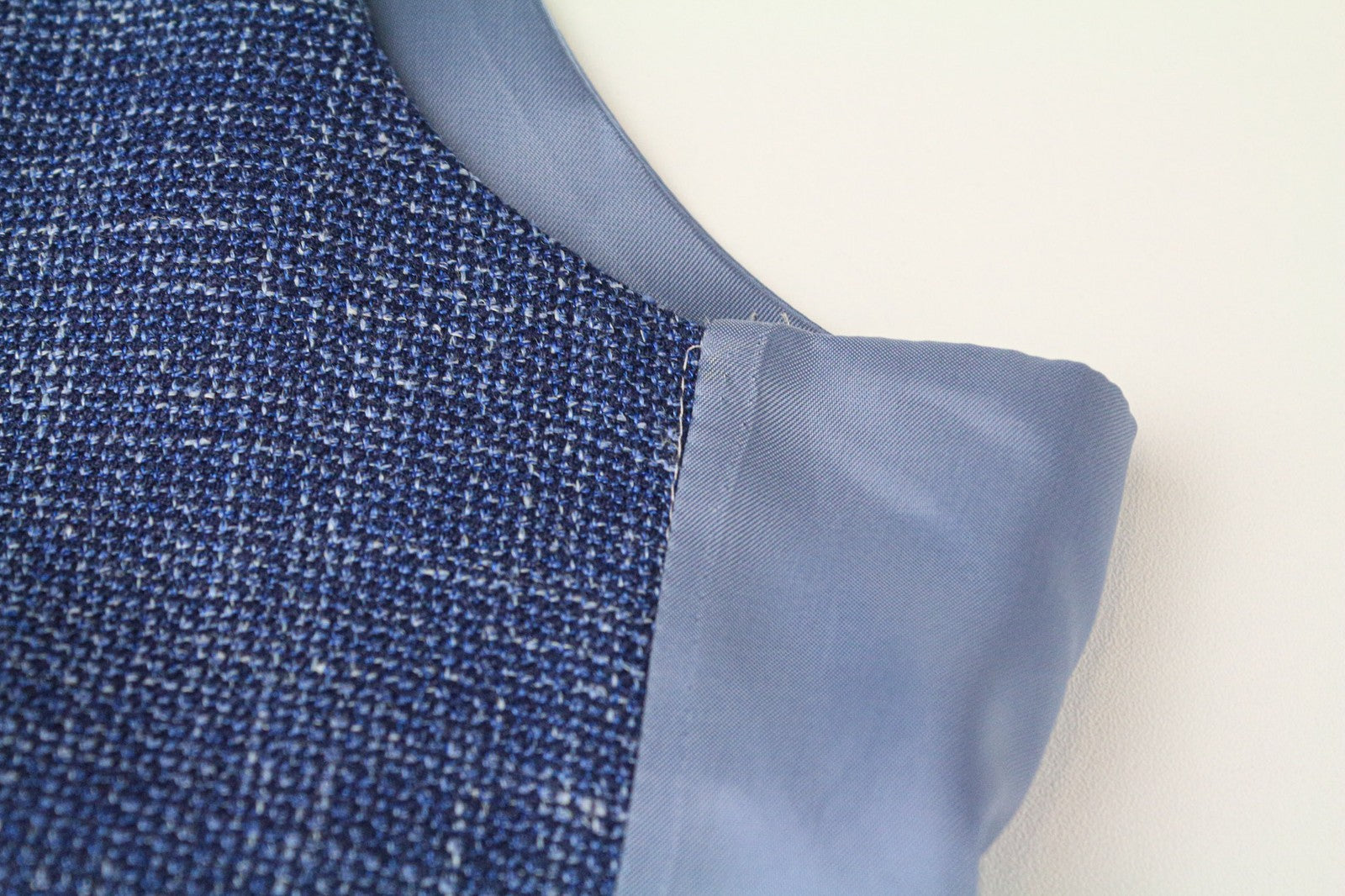 SUITSUPPLY Ferrara vyriška liemenė UK30R mėlyna vilna linas šilkinė plona liemenė 