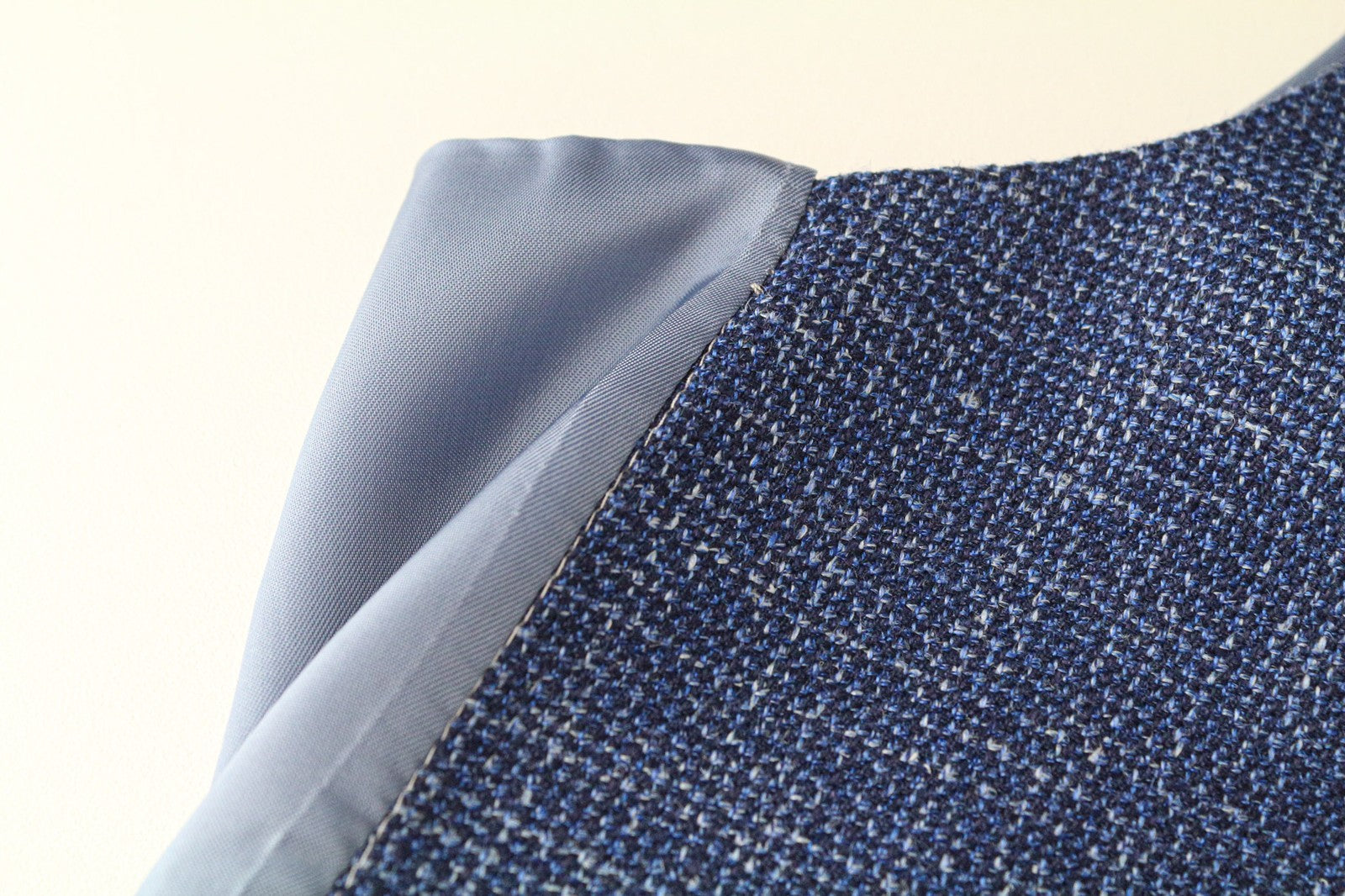 SUITSUPPLY Ferrara vyriška liemenė UK30R mėlyna vilna linas šilkinė plona liemenė 