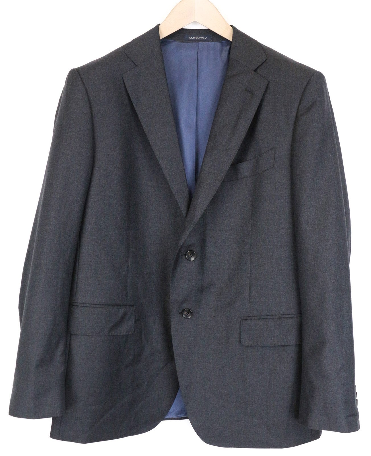 „SUITSUPPLY Napoli“ vyriškas švarkas, pilkas, grynos vilnos, „Super 110's“ oficiali striukė, UK44S 