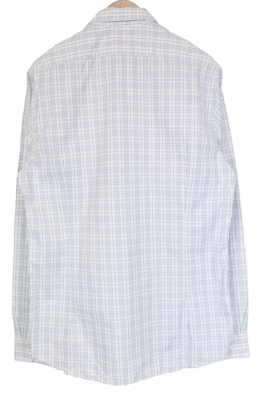 SCOTCH &amp; SODA Ams Couture vyriški marškinėliai M mėlynai balti languoti medvilniniai priglundančio kirpimo marškinėliai 