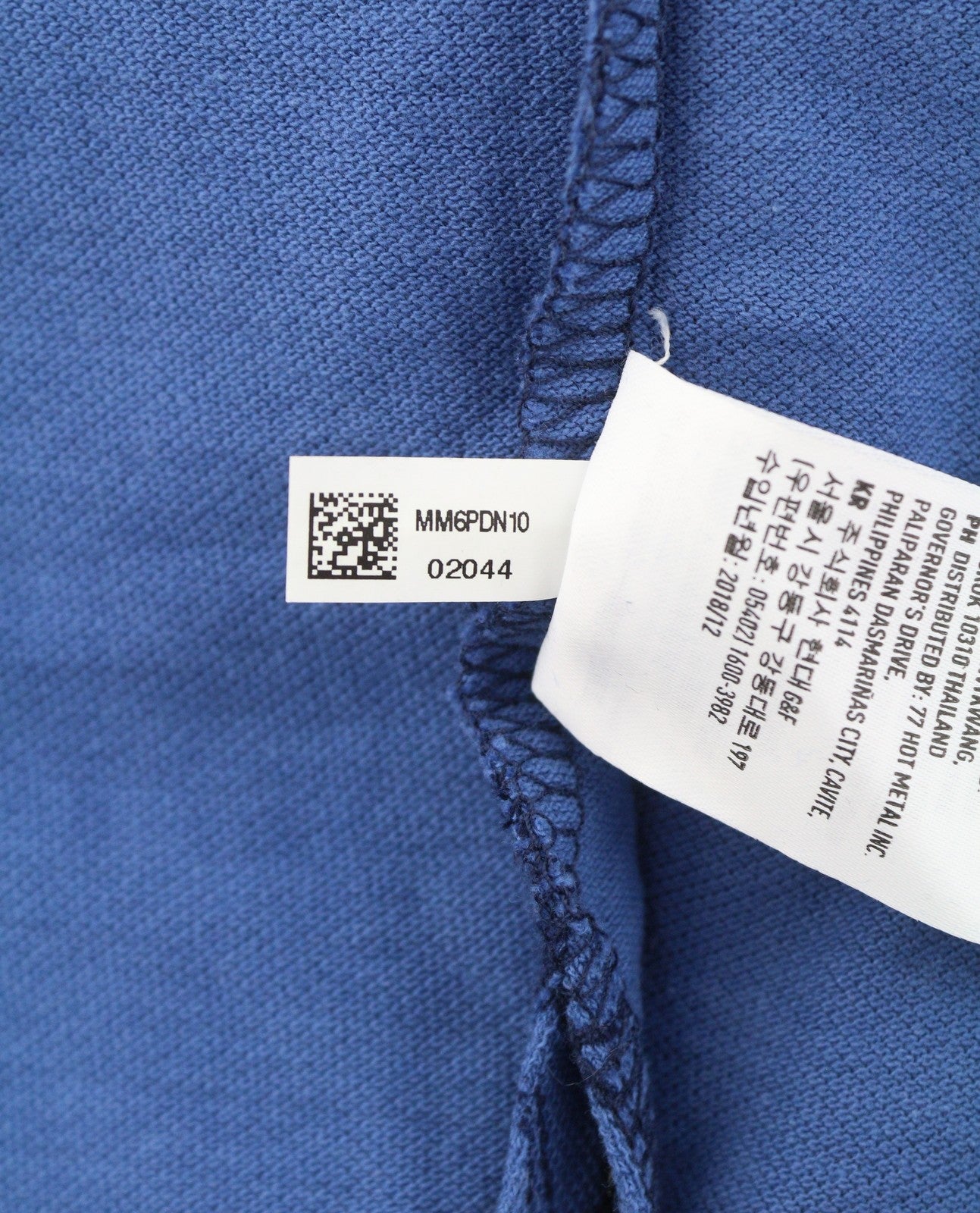 AMERICAN EAGLE OUTFITTERS Men Polos S Blue Cotton Patterned Short Sleeve