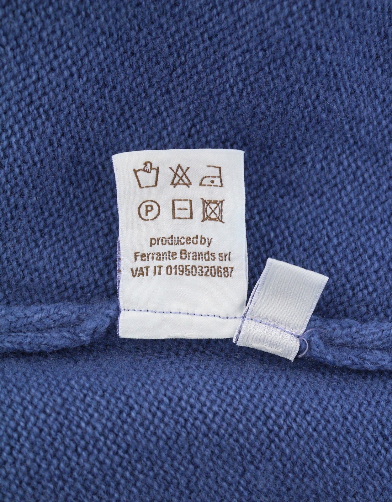 FILIPPO DE LAURENTIIS Men Jumper IT52 L Blue 120s Merino Wool Cashmere Pull On