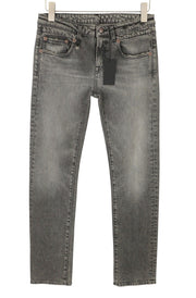 R13 Tobi Boy Women Jeans 27 Leyton Black Stretch Low Waist Slim PF26 RRP685