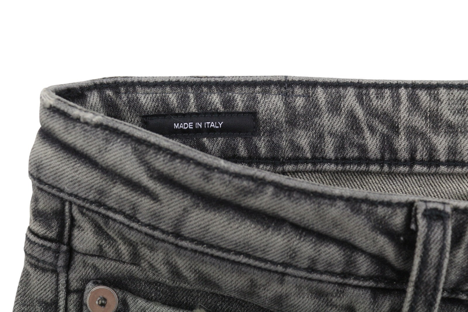 R13 Tobi Boy Women Jeans 27 Leyton Black Stretch Low Waist Slim PF26 RRP685