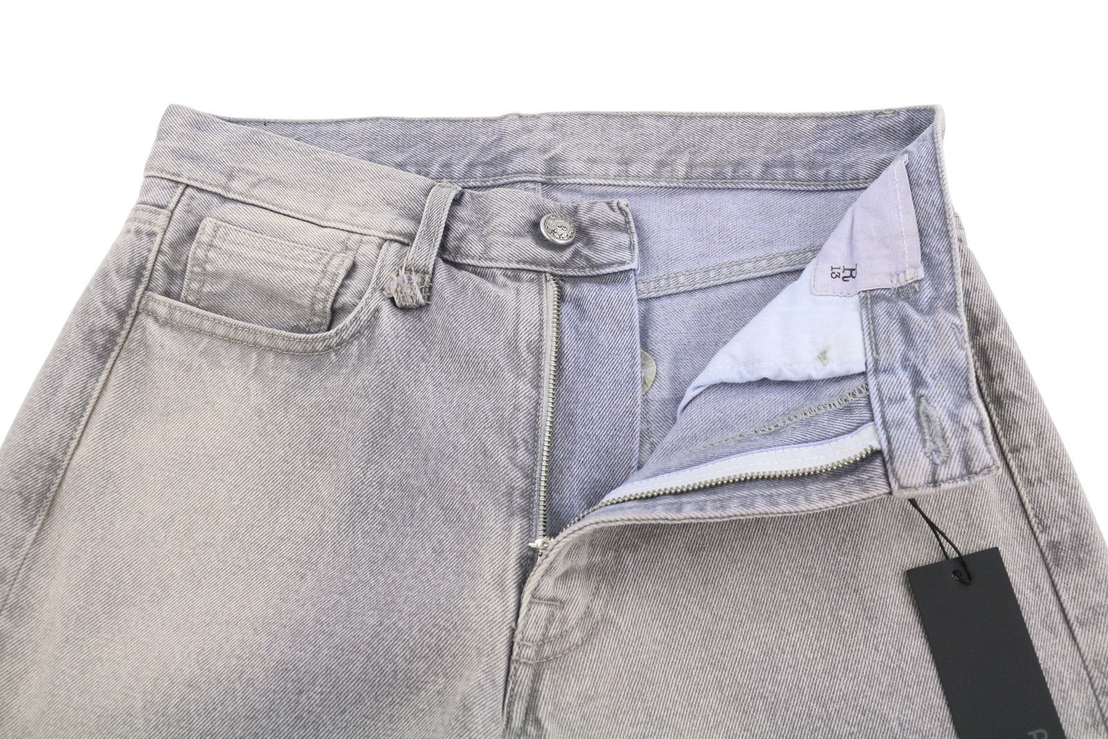 R13 Boyfriend Women Jeans 25 Sunfade Mauve Faded Straight Fit