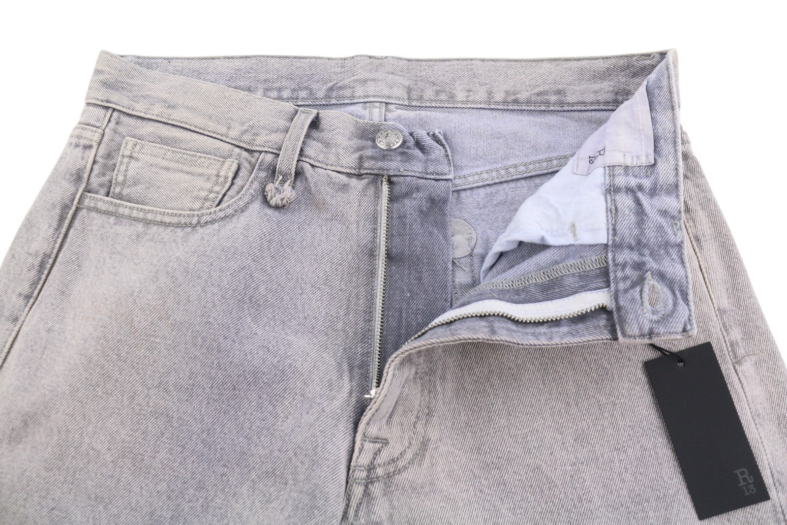 R13 Boyfriend Women Jeans 26 Sunfade Mauve Faded Straight Fit