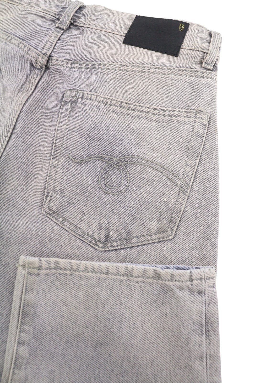 R13 Boyfriend Women Jeans 26 Sunfade Mauve Faded Straight Fit