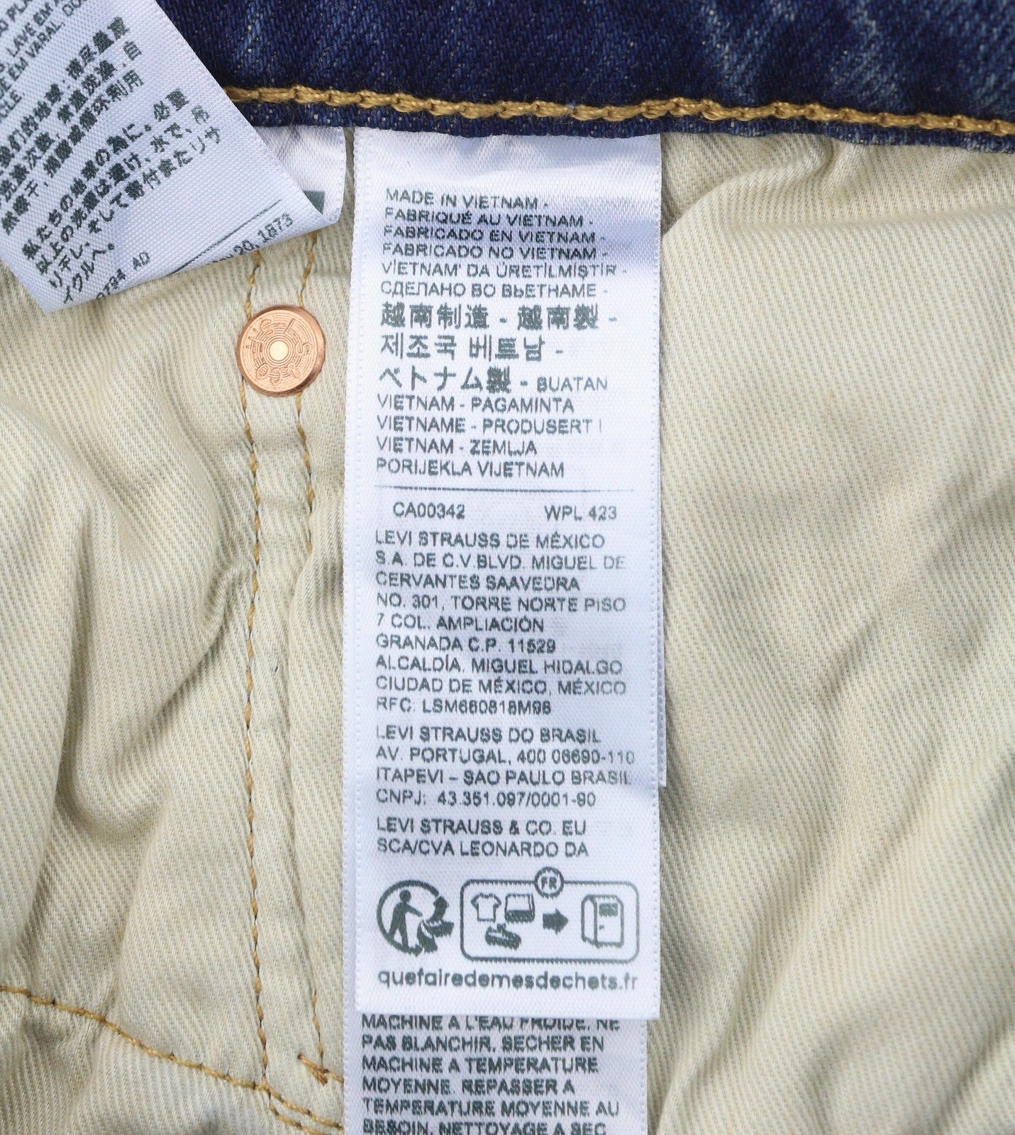 LEVI'S 527 Slim Bootcut Men Jeans W38/L32 Blue Whiskers Faded Big E Premium