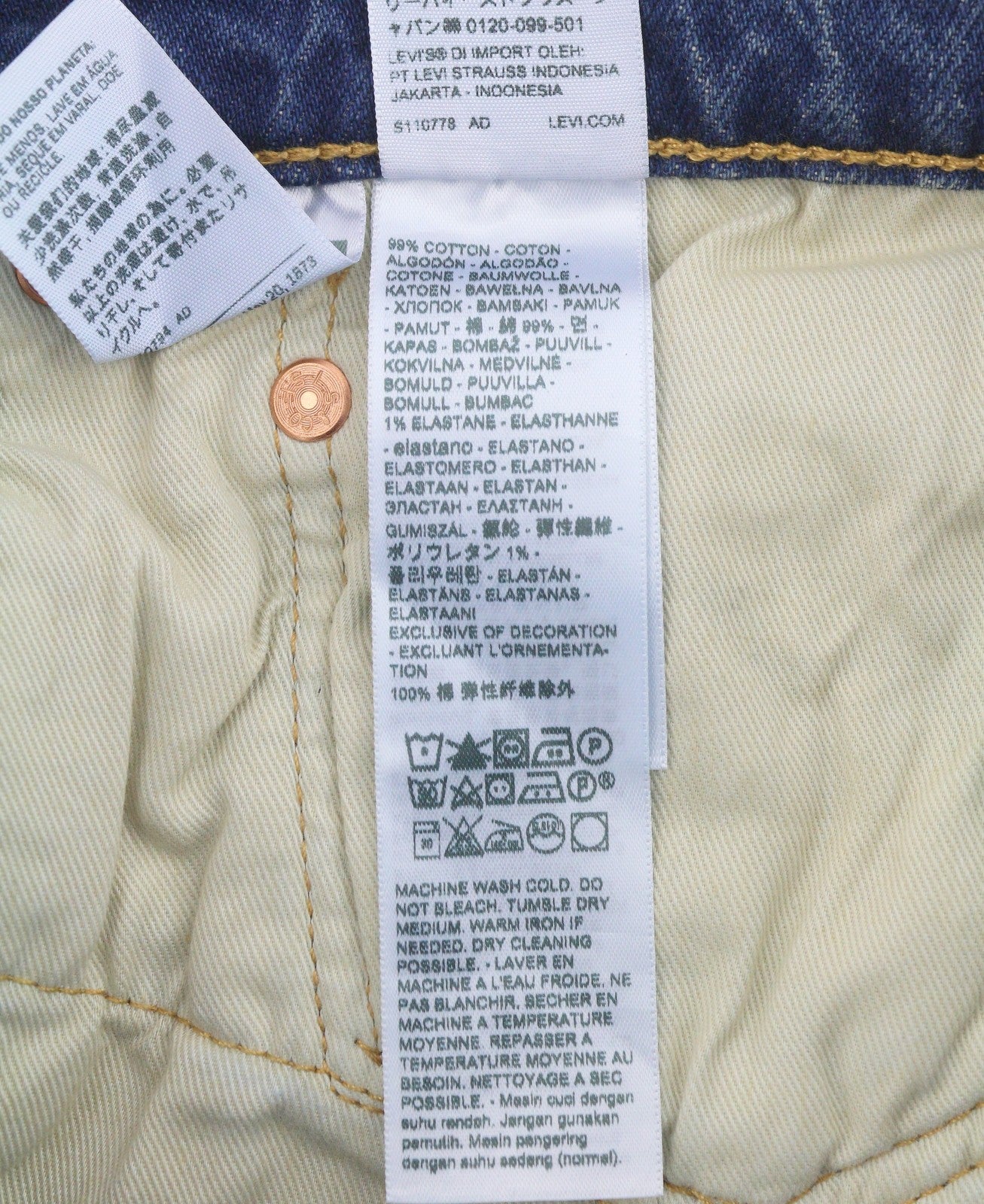 LEVI'S 527 Slim Bootcut Men Jeans W38/L32 Blue Whiskers Faded Big E Premium